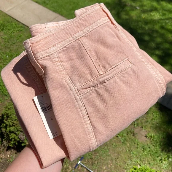 Pilcro Anthropologie Pleated Slouchy Trouser Pink Maxi Skirt Middle Slit Detail - Picture 13 of 17